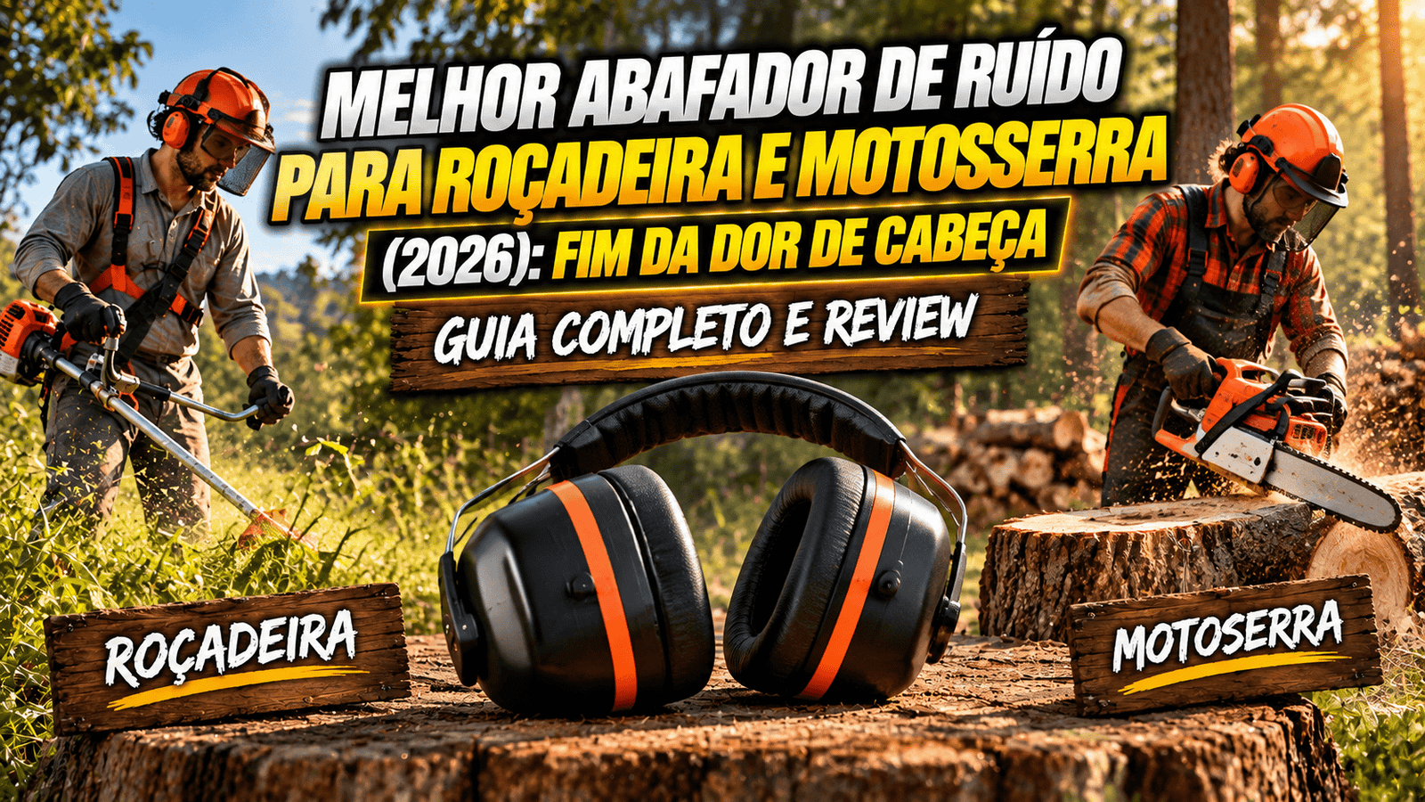 Melhor Abafador de Ruído para Roçadeira